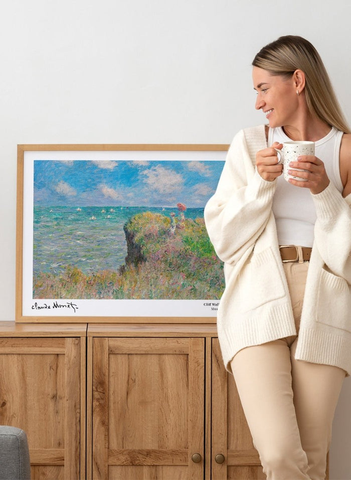 Claude Monet The Cliff Walk at Pourville Art Print_Sugar & Canvas_Claude Monet