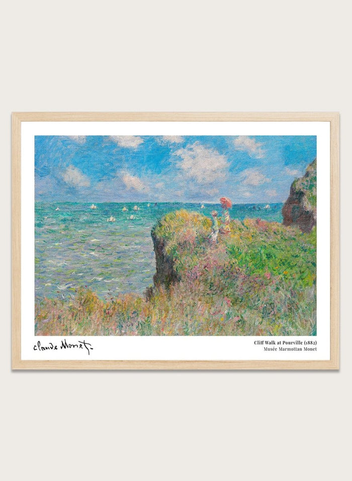 Claude Monet The Cliff Walk at Pourville Art Print_Sugar & Canvas_Claude Monet