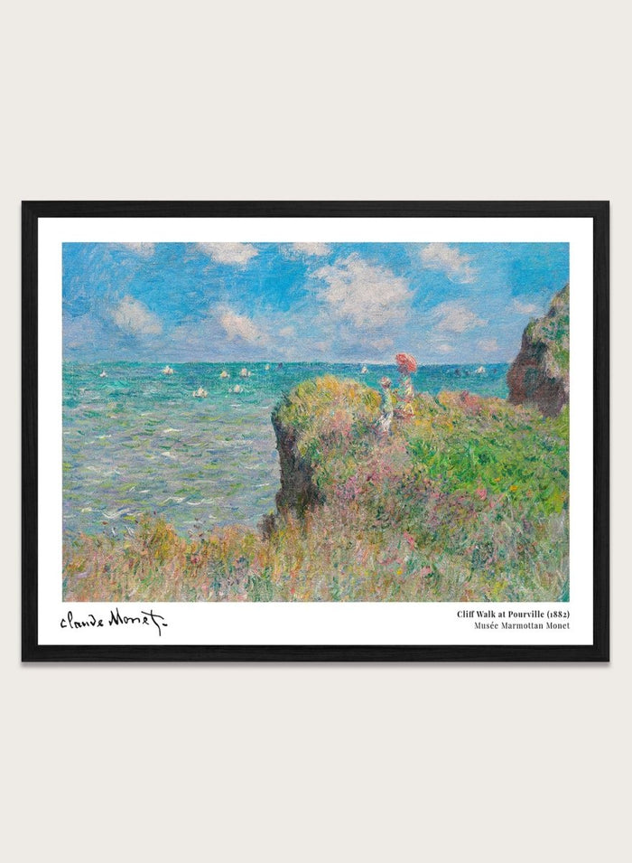 Claude Monet The Cliff Walk at Pourville Art Print_Sugar & Canvas_Claude Monet