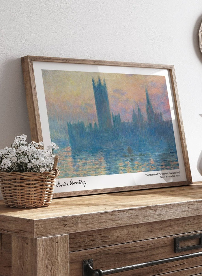 Claude Monet The Houses of Parliament, Sunset Art Print_Sugar & Canvas_Claude Monet