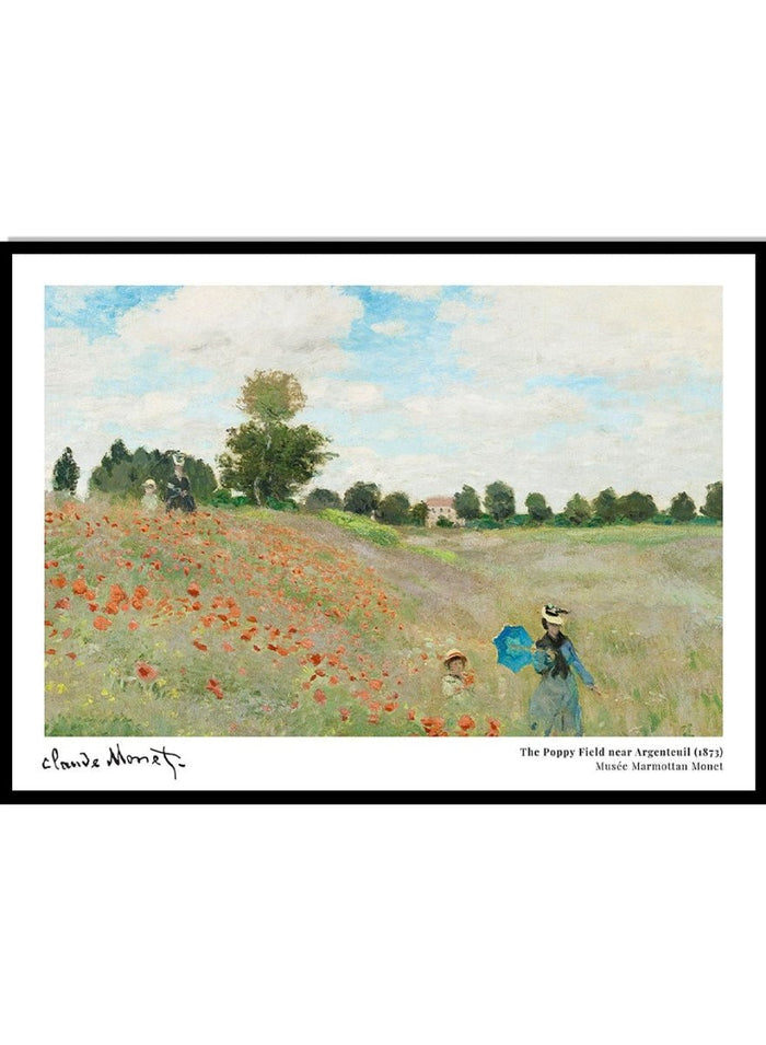 Claude Monet The Poppy Field near Argenteuil 1873 Art Print_Sugar & Canvas_Claude Monet