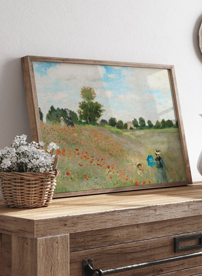 Claude Monet The Poppy Field near Argenteuil 1873 Art Print_Sugar & Canvas_Claude Monet
