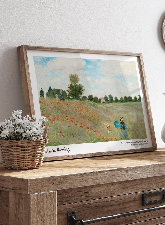 Claude Monet The Poppy Field near Argenteuil 1873 Art Print_Sugar & Canvas_Claude Monet