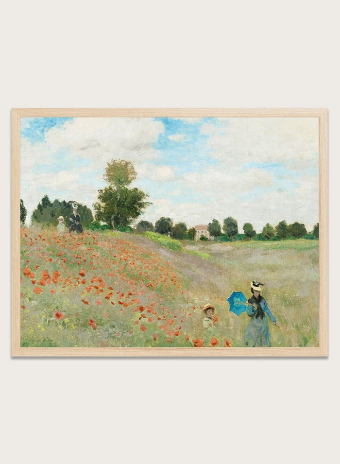Claude Monet The Poppy Field near Argenteuil 1873 Art Print_Sugar & Canvas_Claude Monet