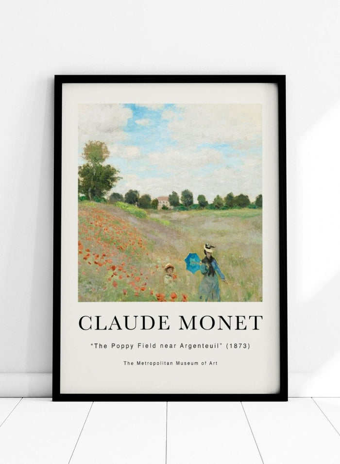 Claude Monet The Poppy Field near Argenteuil Art Print_Sugar & Canvas_Claude Monet