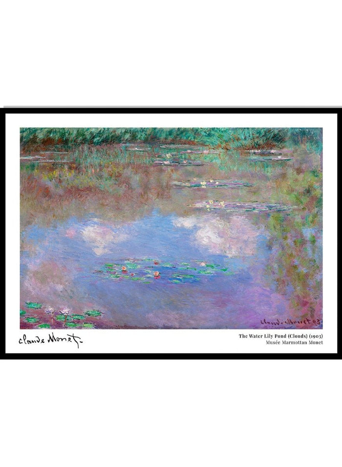 Claude Monet The Water Lily Pond (Clouds) Art Print_Sugar & Canvas_Claude Monet