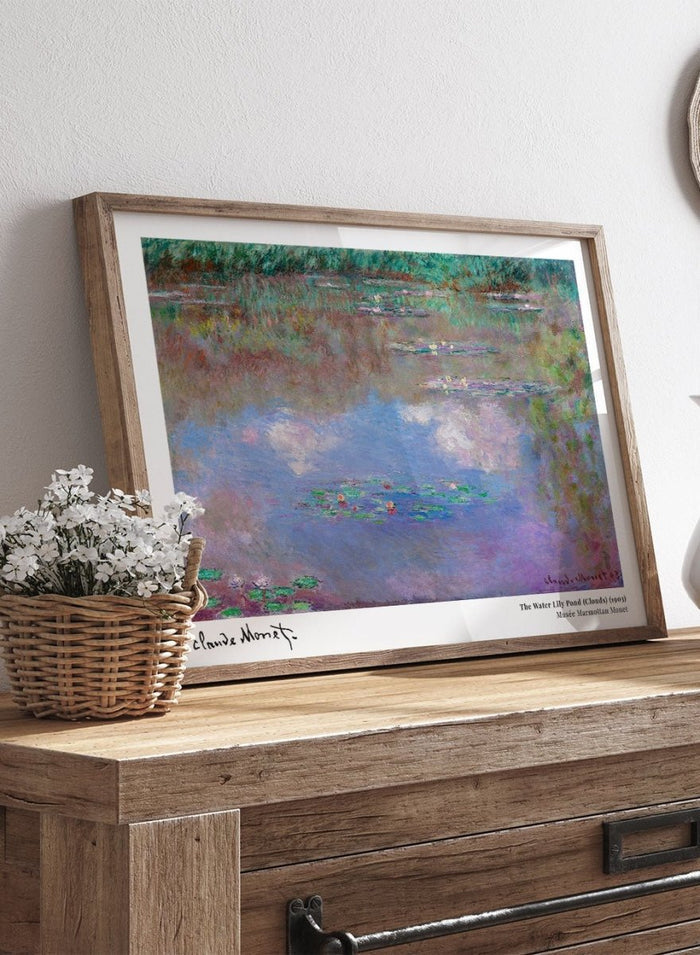 Claude Monet The Water Lily Pond (Clouds) Art Print_Sugar & Canvas_Claude Monet