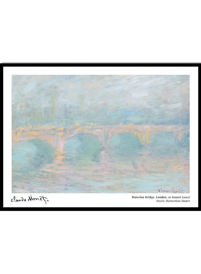 Claude Monet Waterloo Bridge, London, at Sunset Art Print_Sugar & Canvas_Claude Monet