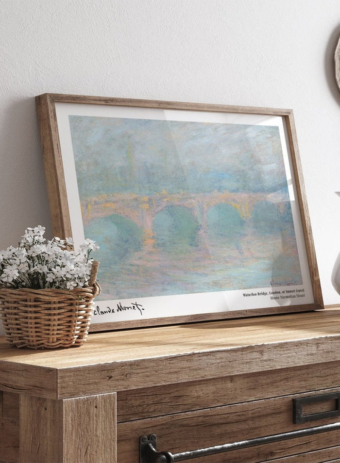 Claude Monet Waterloo Bridge, London, at Sunset Art Print_Sugar & Canvas_Claude Monet