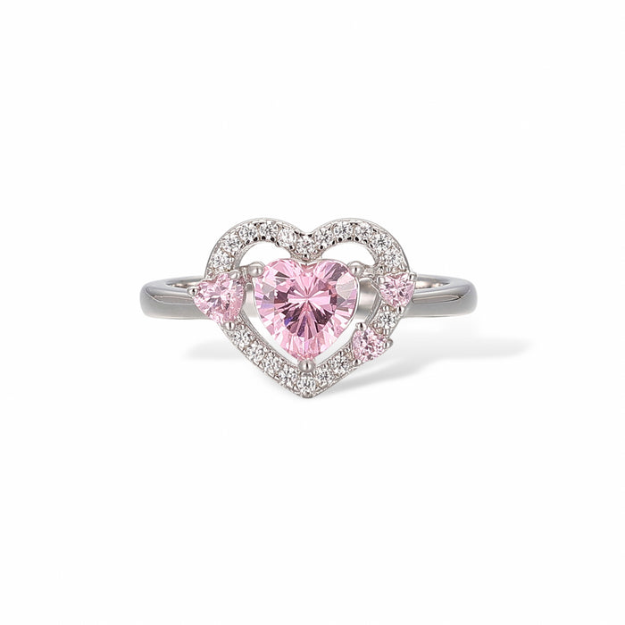 Clémence Pink Heart Ring