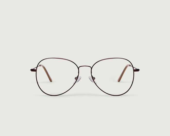 Bronze::Clinton Eyeglasses pilot brown metal front (4687758426166)