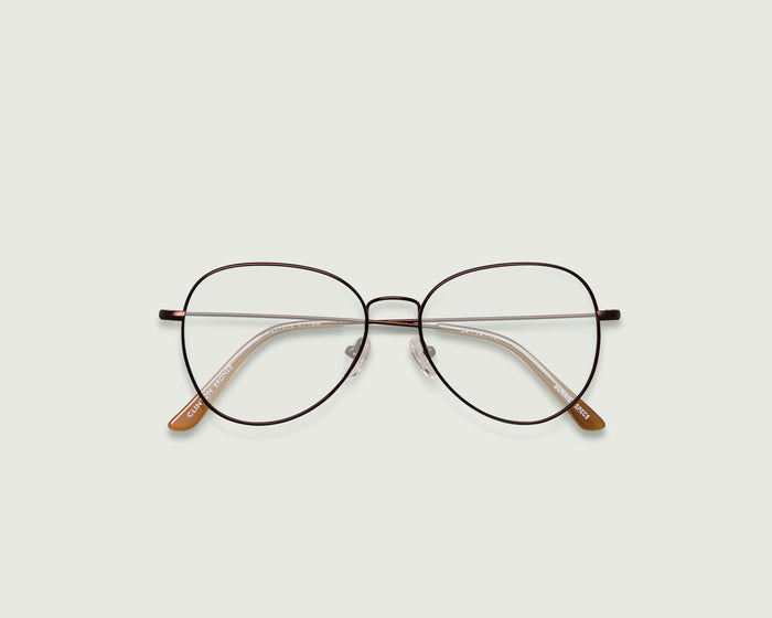 Bronze::Clinton Eyeglasses pilot brown metal top (4687758426166)