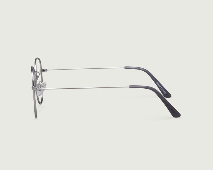 Silver::Clinton Eyeglasses pilot gray metal side (4687758426166)