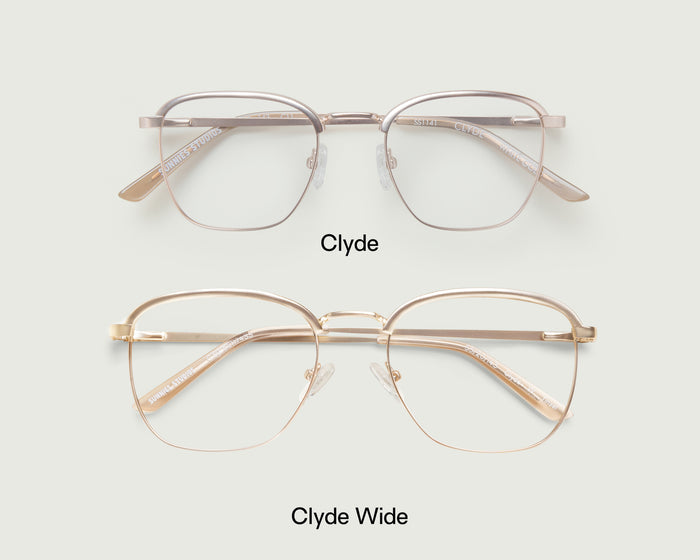 Rye::Clyde Wide Eyeglasses browline brown metal top 1