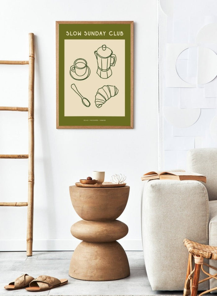 'Coffee and Croissant' Aesthetic Art Print_Sugar & Canvas_Sugar & Canvas
