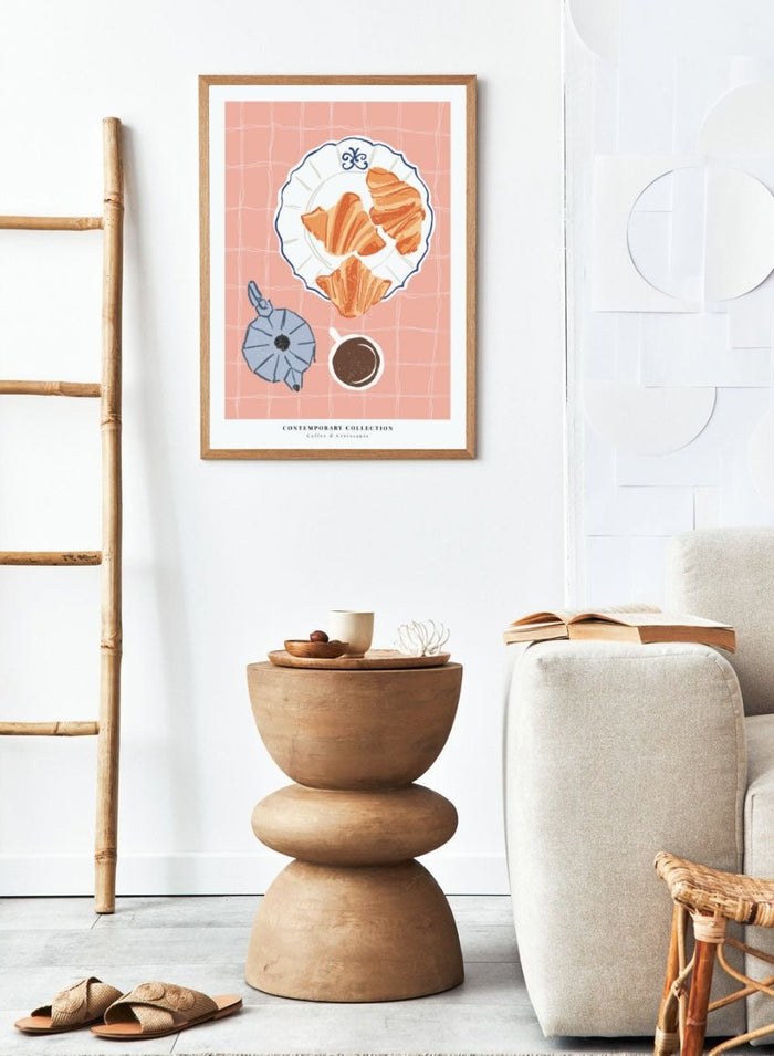 Coffee and Croissants Kitchen Illustration Art Print_Sugar & Canvas_Sugar & Canvas