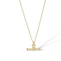 Cosette 14K Gold Knotted Loop T Bar Necklace