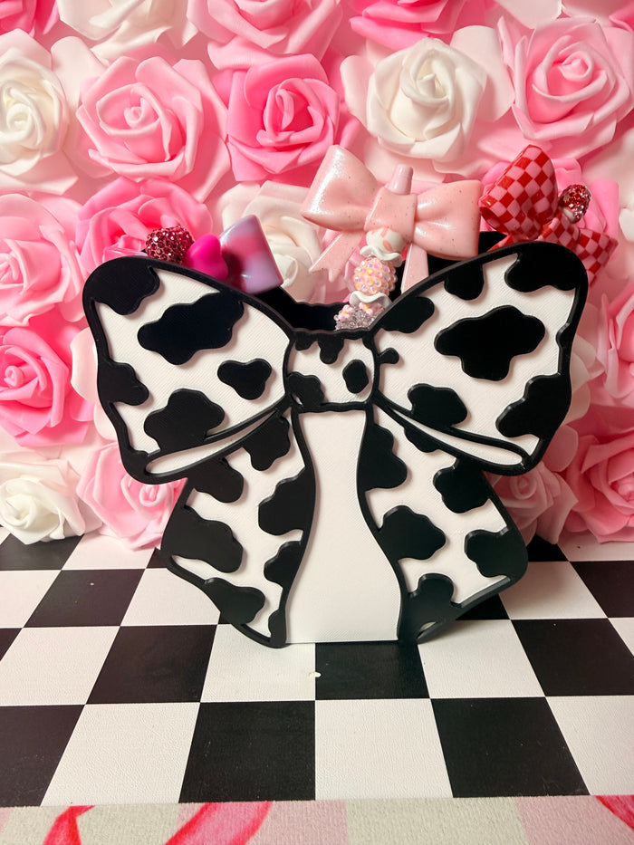 Cow Print Bow  Pen Box