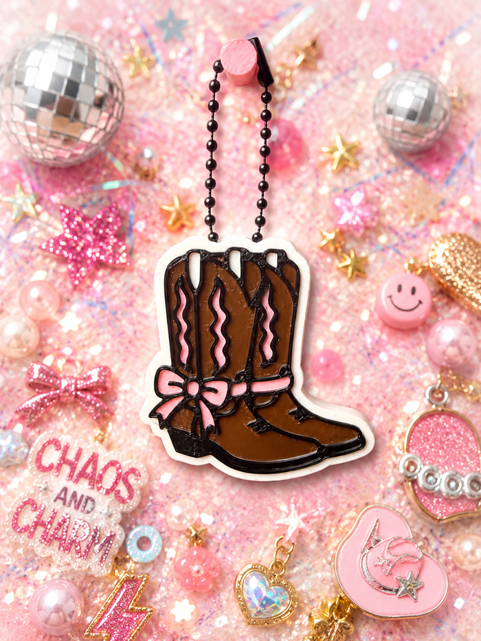 Cowboy boots with bow can opener