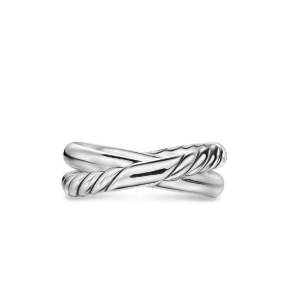 Crossover Two Row Ring in Sterling Silver, 7.4mm