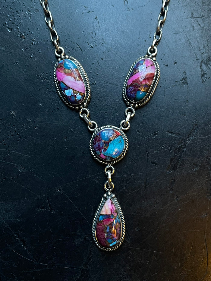 Dahlia Lariat Necklace | Sterling Silver 925 C762