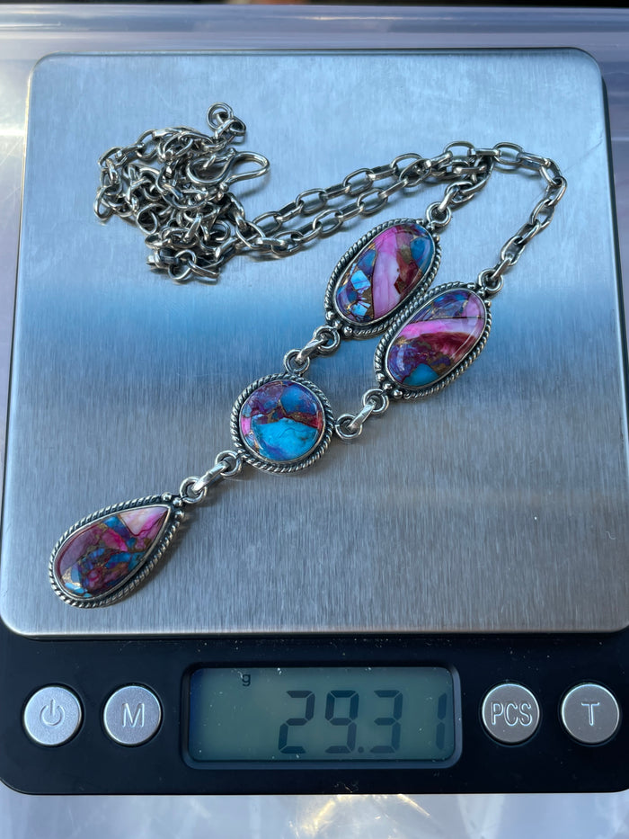 Dahlia Lariat Necklace | Sterling Silver 925 C762