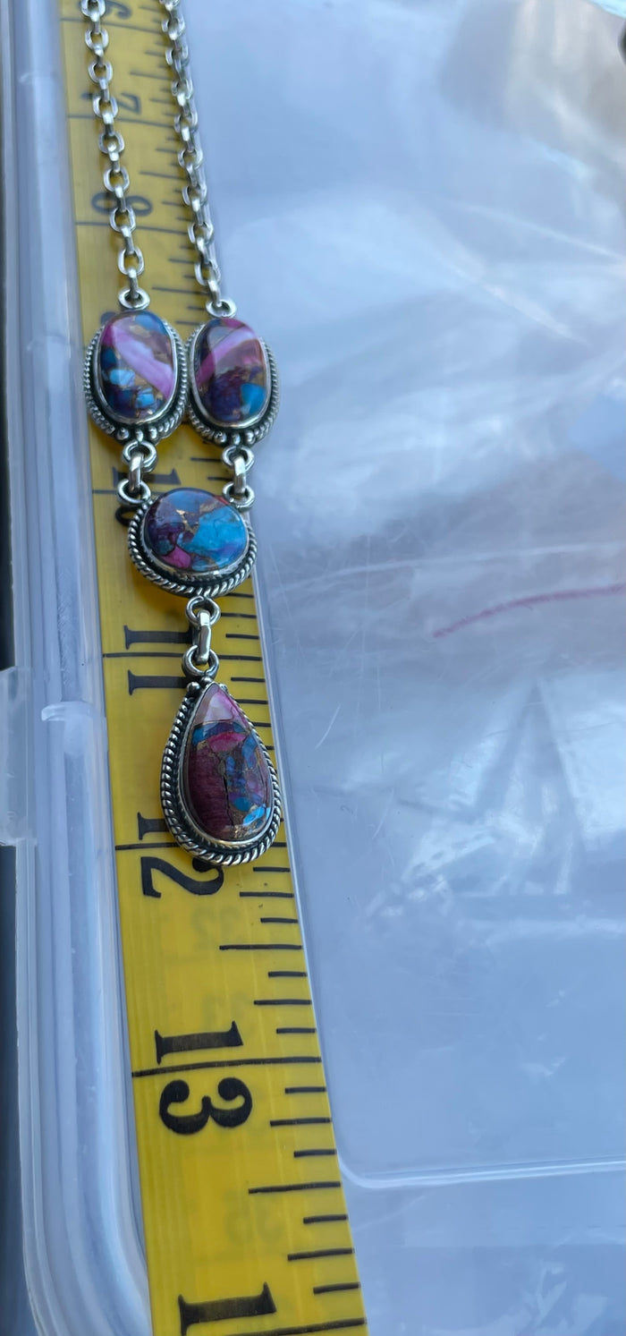 Dahlia Lariat Necklace | Sterling Silver 925 C762
