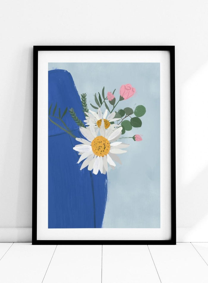 'Daisies in Denim' Aesthetic Art Print_Sugar & Canvas_Sugar & Canvas