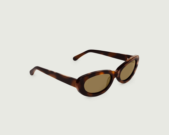 Classic Tort::Dakota Sunglasses cateye tort acetate front diagonal
