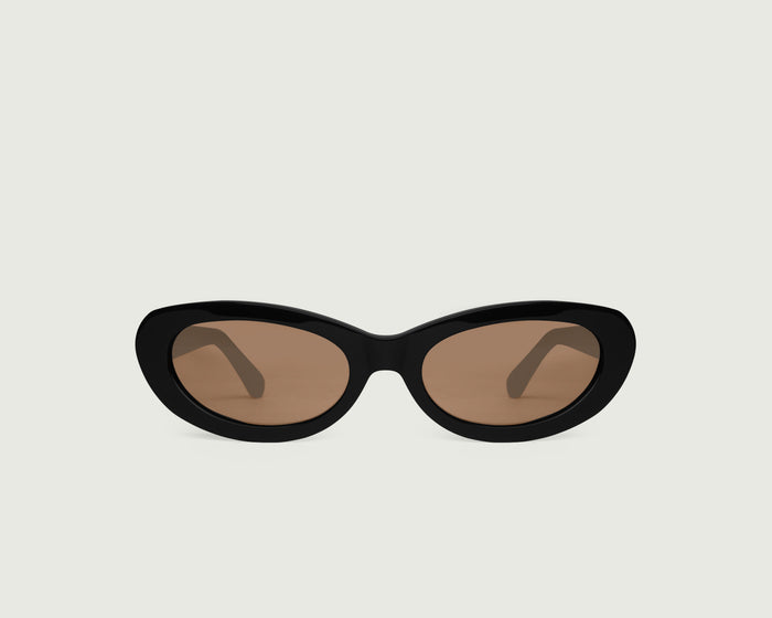 Ink Polarized::Dakota Sunglasses cateye black recycled polyester front