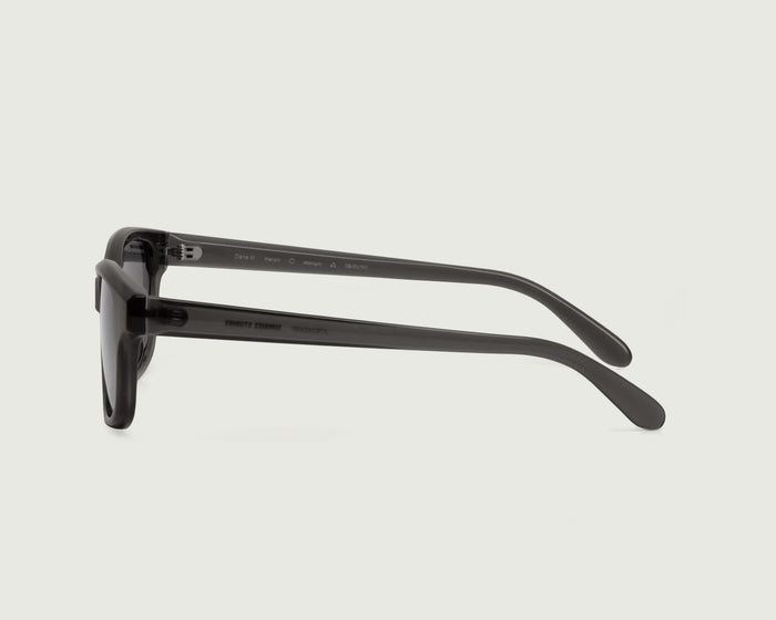 Heron ::Dane Wide Sunglasses rectangle black brown recycled polyester side