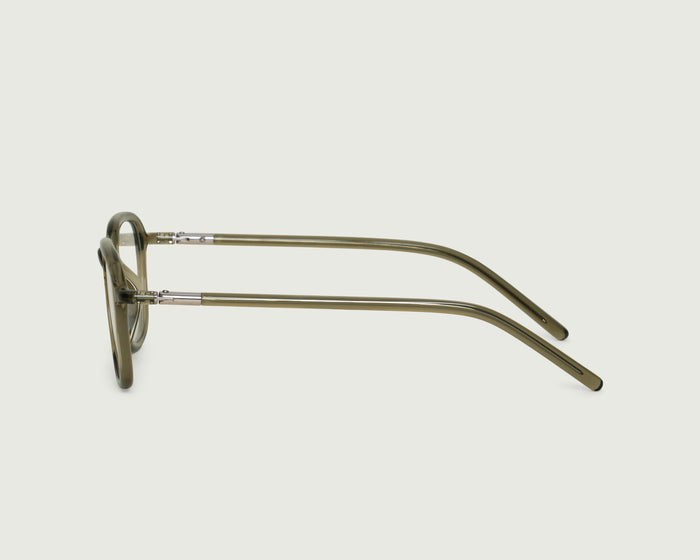Basil::Daria Eyeglasses square green castor seed side