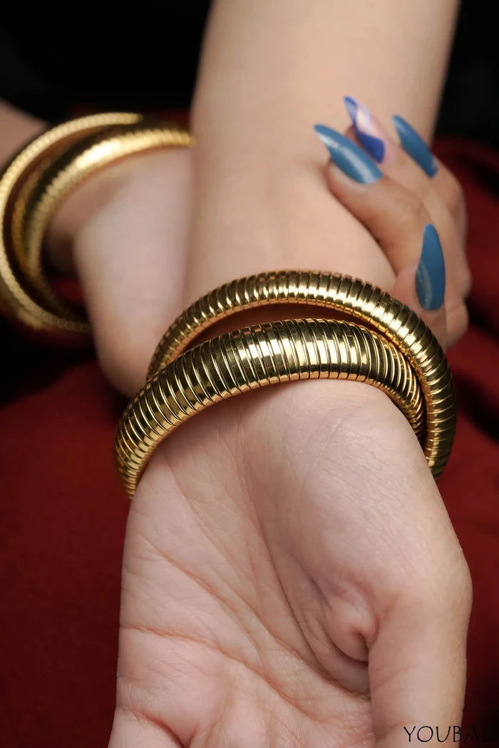 Dayo Chunky Anti Tarnish Bracelet - Gold - Single