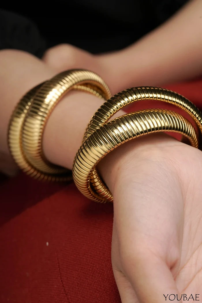 Dayo Chunky Anti Tarnish Bracelet - Gold - Single