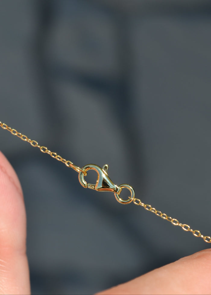 Diamond Love Script Station Necklace