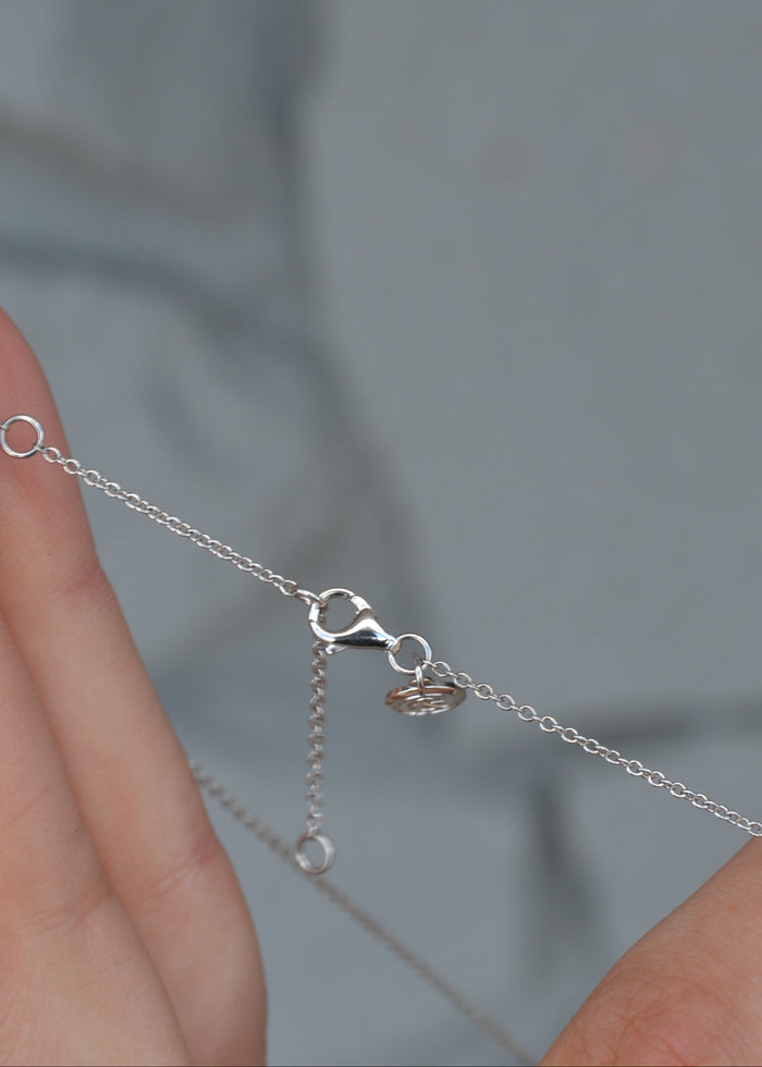 Diamond Round Disc Pendant Necklace