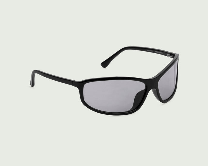 Ink::Div Sunglasses Rectangle Black recycled polyester front diagonal