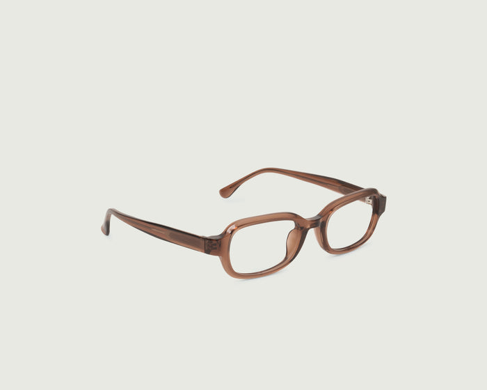 Nutmeg::Don Eyeglasses rectangle Brown acetate front diagonal