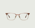 Almond::Drew Eyeglasses Square Brown plant-based plastic front