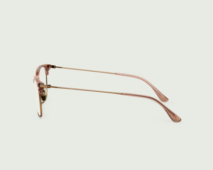 Almond::Drew Eyeglasses Square Brown plant-based plastic side