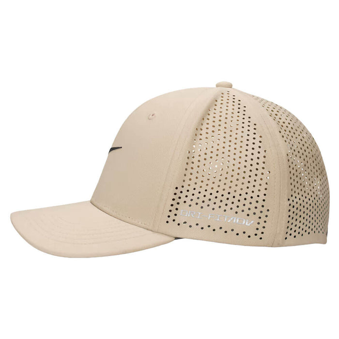 Nike Dri-FIT Rise ADV SwooshFlex Structured Golf Cap Limestone/Anthracite/Black - SU26 Unisex