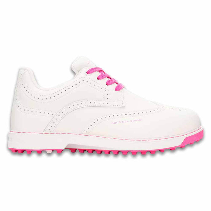 Duca Del Cosma Golf Tuscania Spikeless Golf Shoes White/Pink - SS26 Women