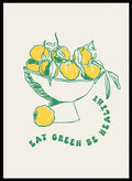 Eat Green Be Healthy Aesthetic Lemons Art Print_Sugar & Canvas_Sugar & Canvas