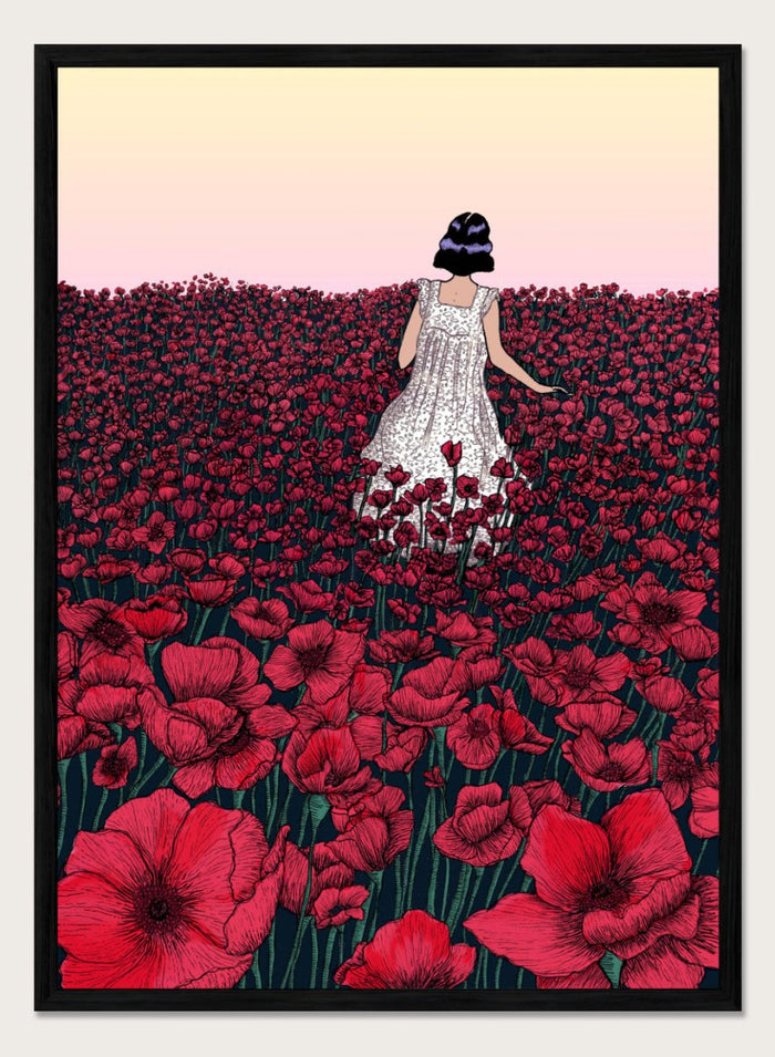 A4/8x12 inches (Framing Available) / Black Wood Frame