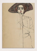 Egon Schiele Portrait of a Woman 1910 Art Print ES06_Sugar & Canvas_Egon Schiele