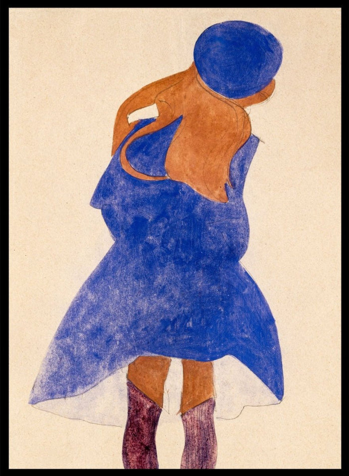 Egon Schiele Standing Girl Back View Art Print ES09_Sugar & Canvas_Egon Schiele