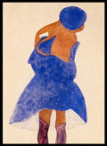 Egon Schiele Standing Girl Back View Art Print ES09_Sugar & Canvas_Egon Schiele