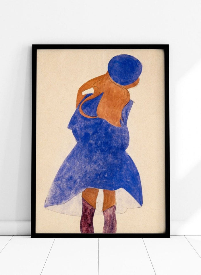 Egon Schiele Standing Girl Back View Art Print ES09_Sugar & Canvas_Egon Schiele