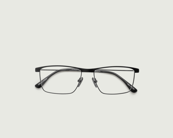 Charcoal::Elliot Eyeglasses Rectangle Black metal top
