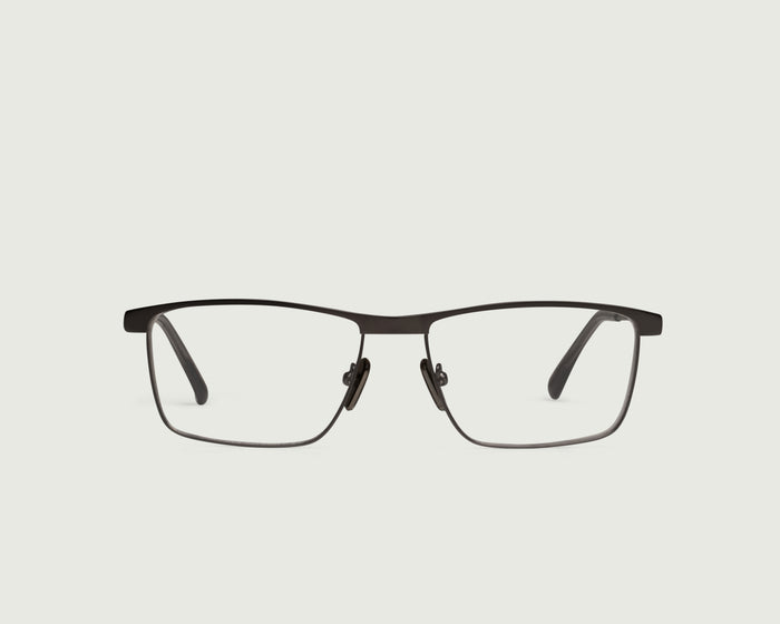 Gunmetal::Elliot Eyeglasses Rectangle Gray metal front